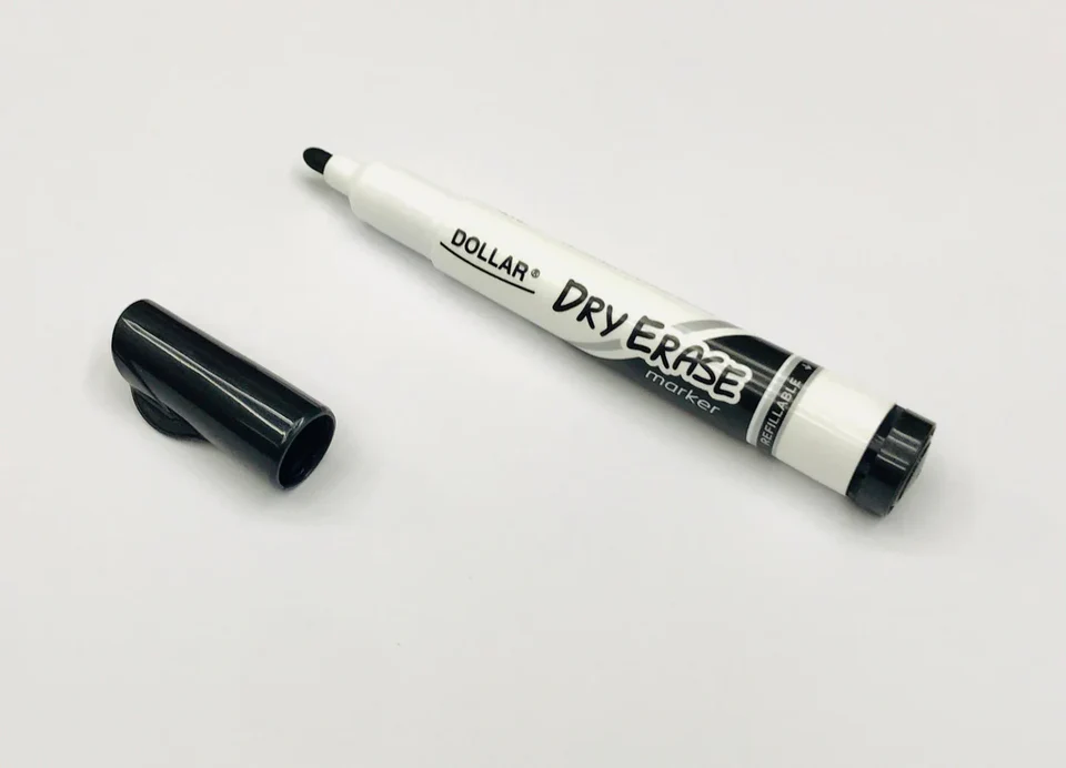Dollar Round Tip Dry Erase Board Marker 2mm Black 