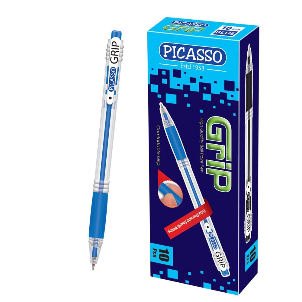 Grip Picasso Smooth Writing Ballpoint Pen - Box of 10