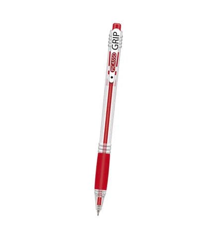 Grip Picasso Smooth Writing Ballpoint Pen - Red