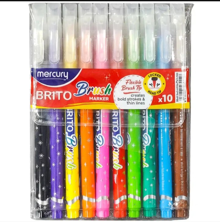 Mercury Brito Professional Brush Marker Set
