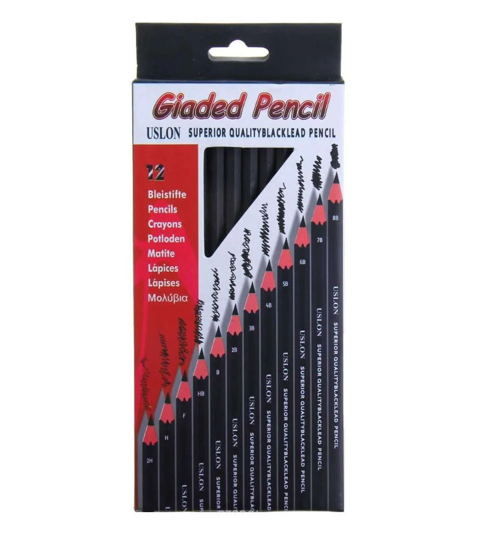  Sketch Pencil Graphite graded Pencil Set 12 pencil Card Board