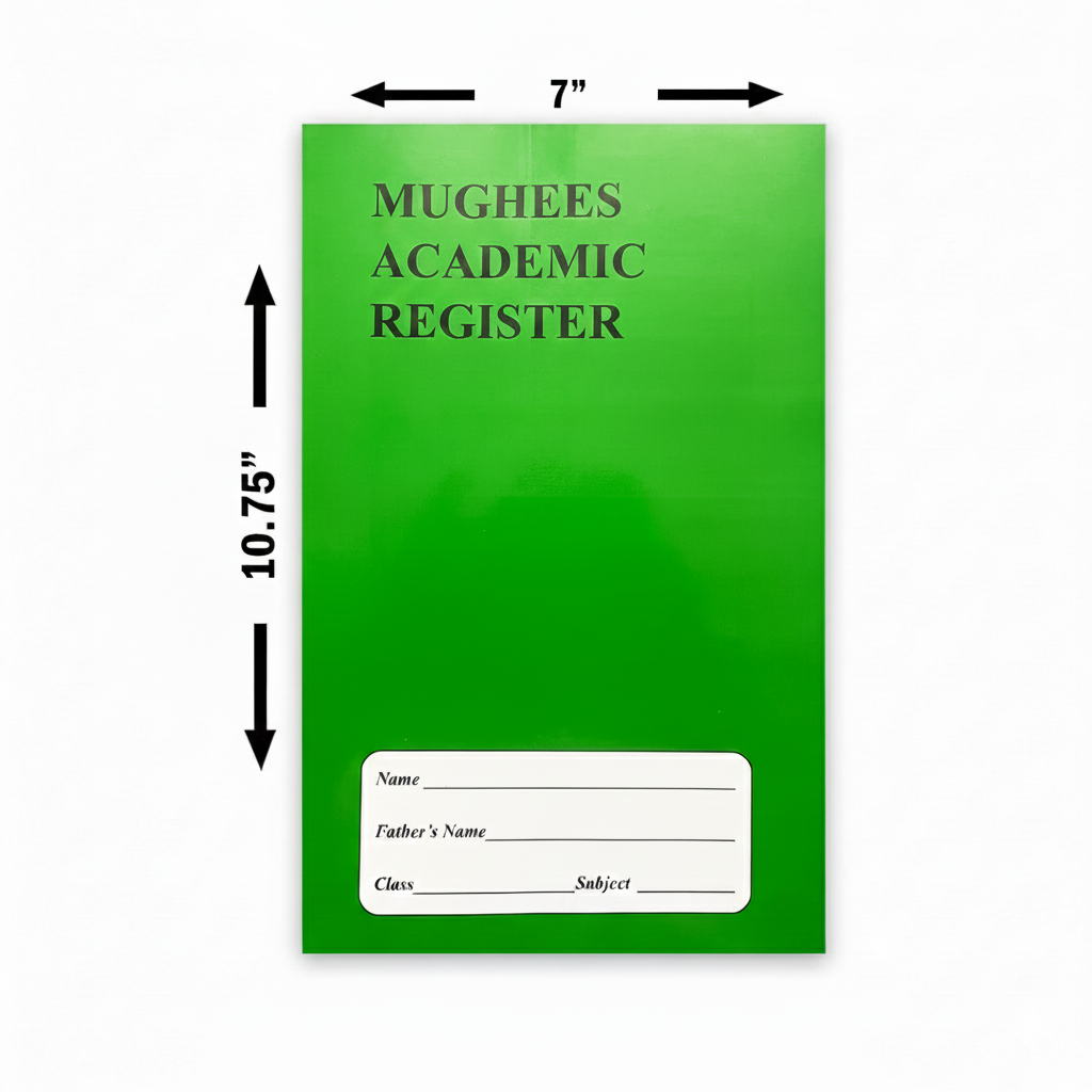 Mughees Academic Register – 320 Pages (7 × 10.75 Inches)