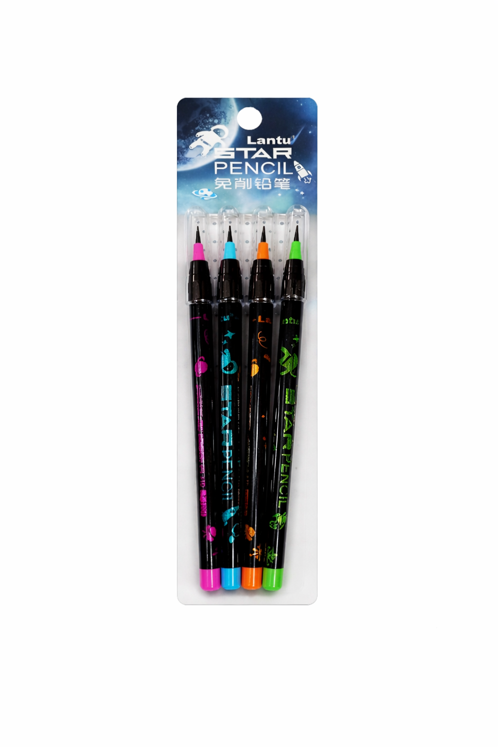 Lantu Star Non-Sharpening Pencils Pack (4 Pcs)
