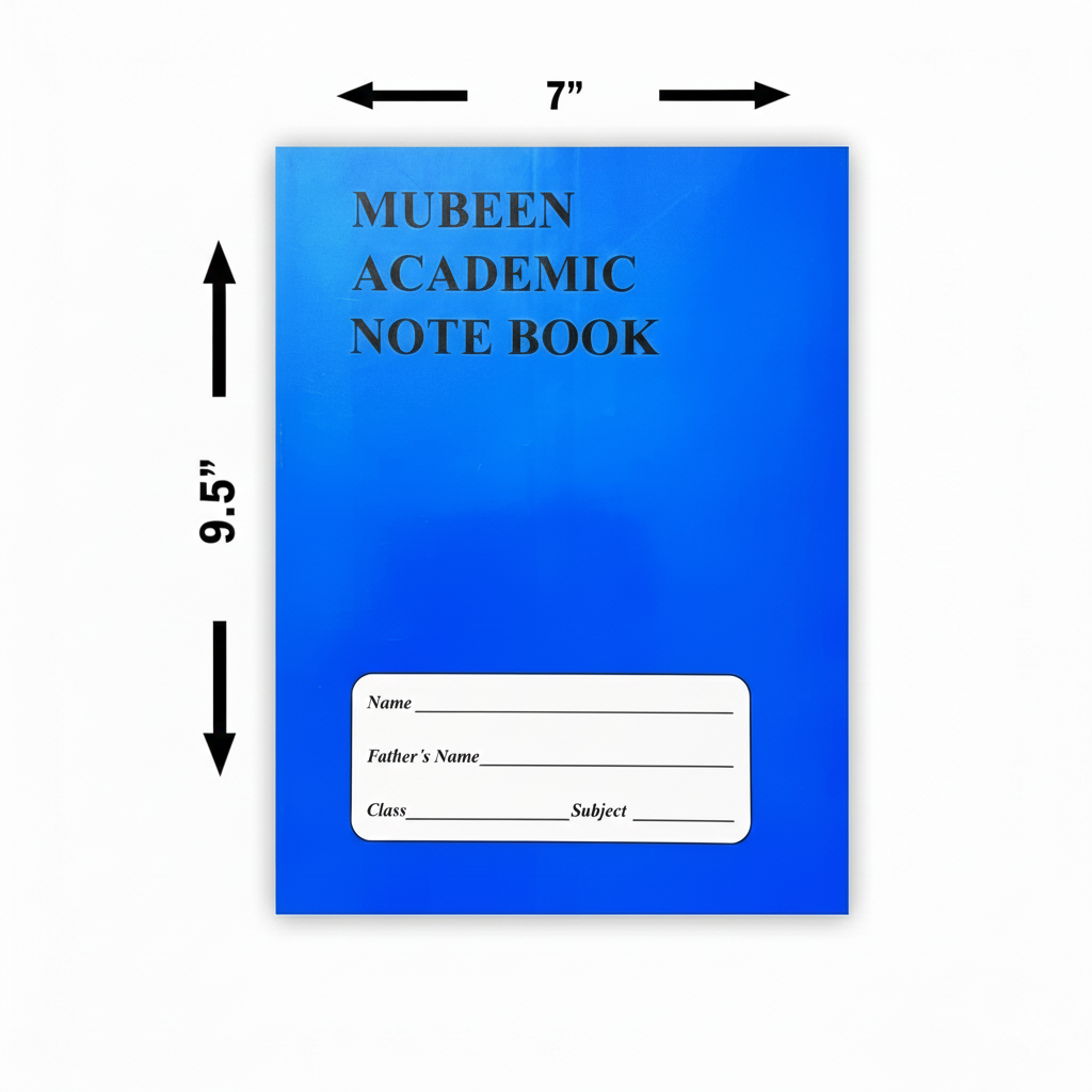 Mubeen Academic Notebook – Premium Lined Notebook (200 Pages)