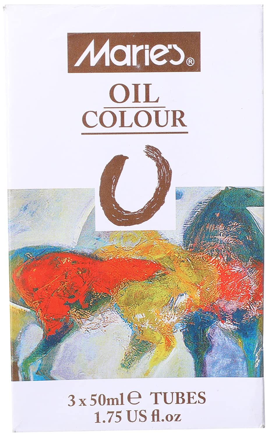 Marie's Professional Oil Colour Paint Set – Lamp Black (3 x 50ml Tubes, 1.75 US fl.oz)