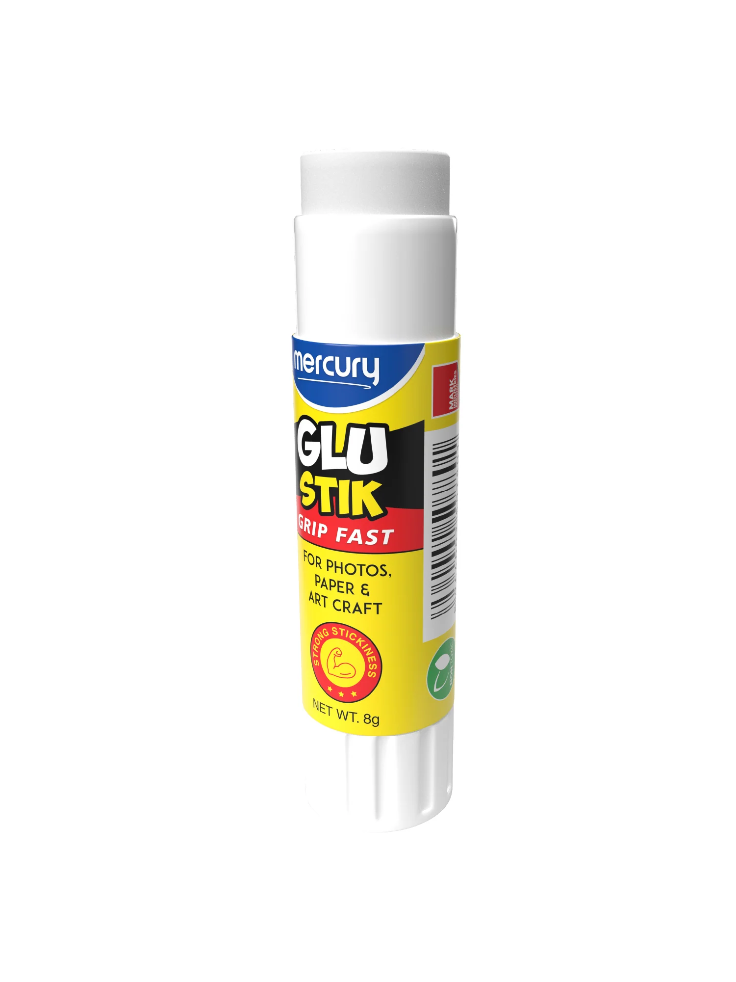 Mercury Glu Stik Grip Fast Paper & Art Craft Glue Stick - 8g