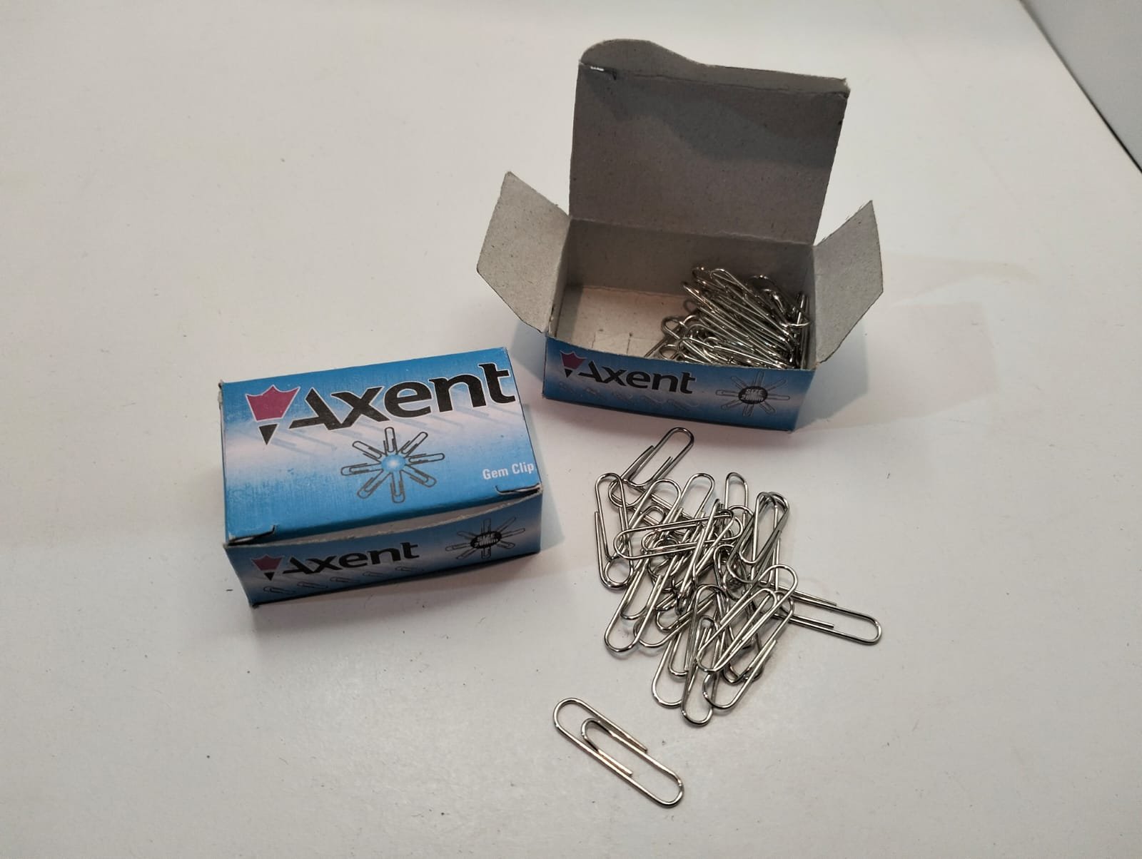 Axent Premium Metal Gem Paper Clips – 26mm Standard Size (Box of 60)