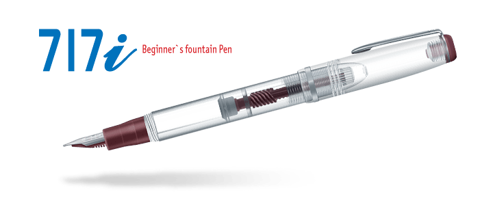 Dollar 717i Transparent Beginner's Fountain Pen - Fine Iridium Point